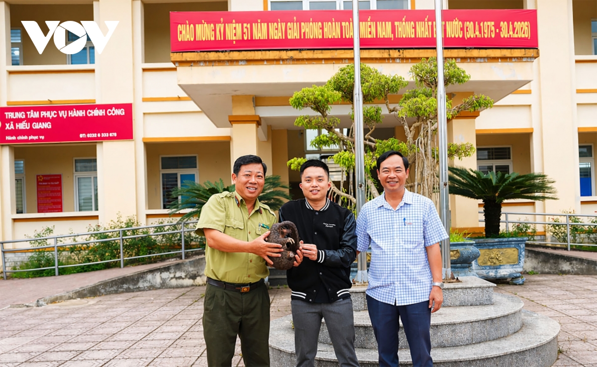 Người dân Quảng Trị tự nguyện bàn giao tê tê quý hiếm cho cơ quan chức năng